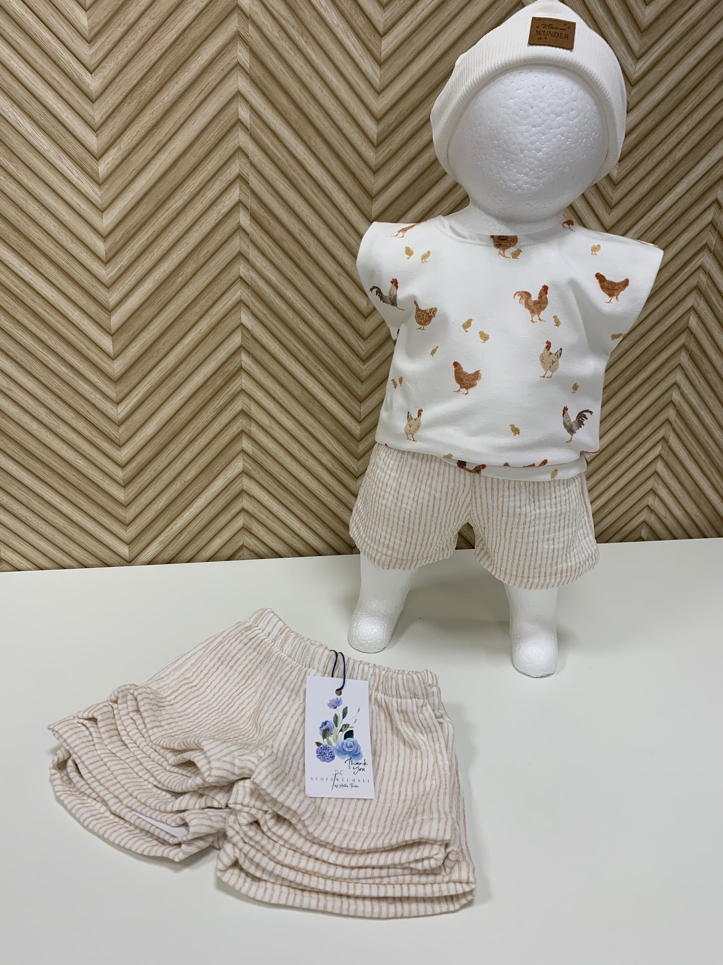 Musselin Shorts mit Streifen