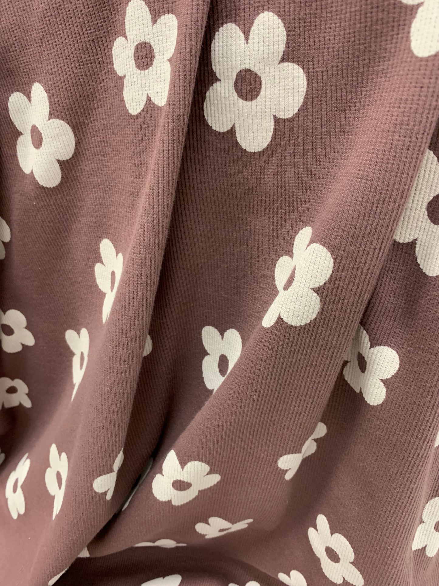 Ribjersey große Blüten lila/weiß