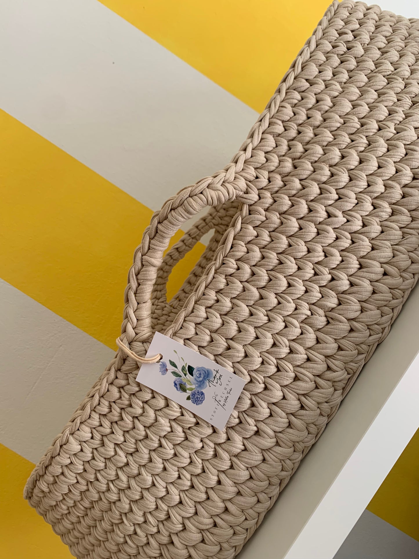 Moseskorb mit Matratze beige