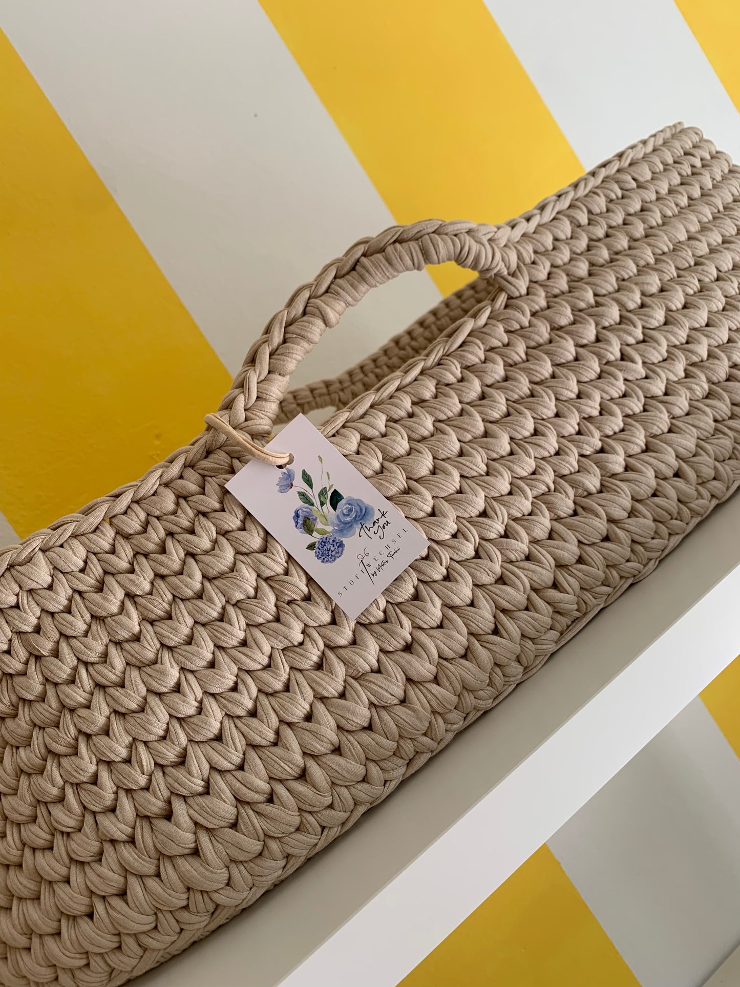 Moseskorb mit Matratze beige