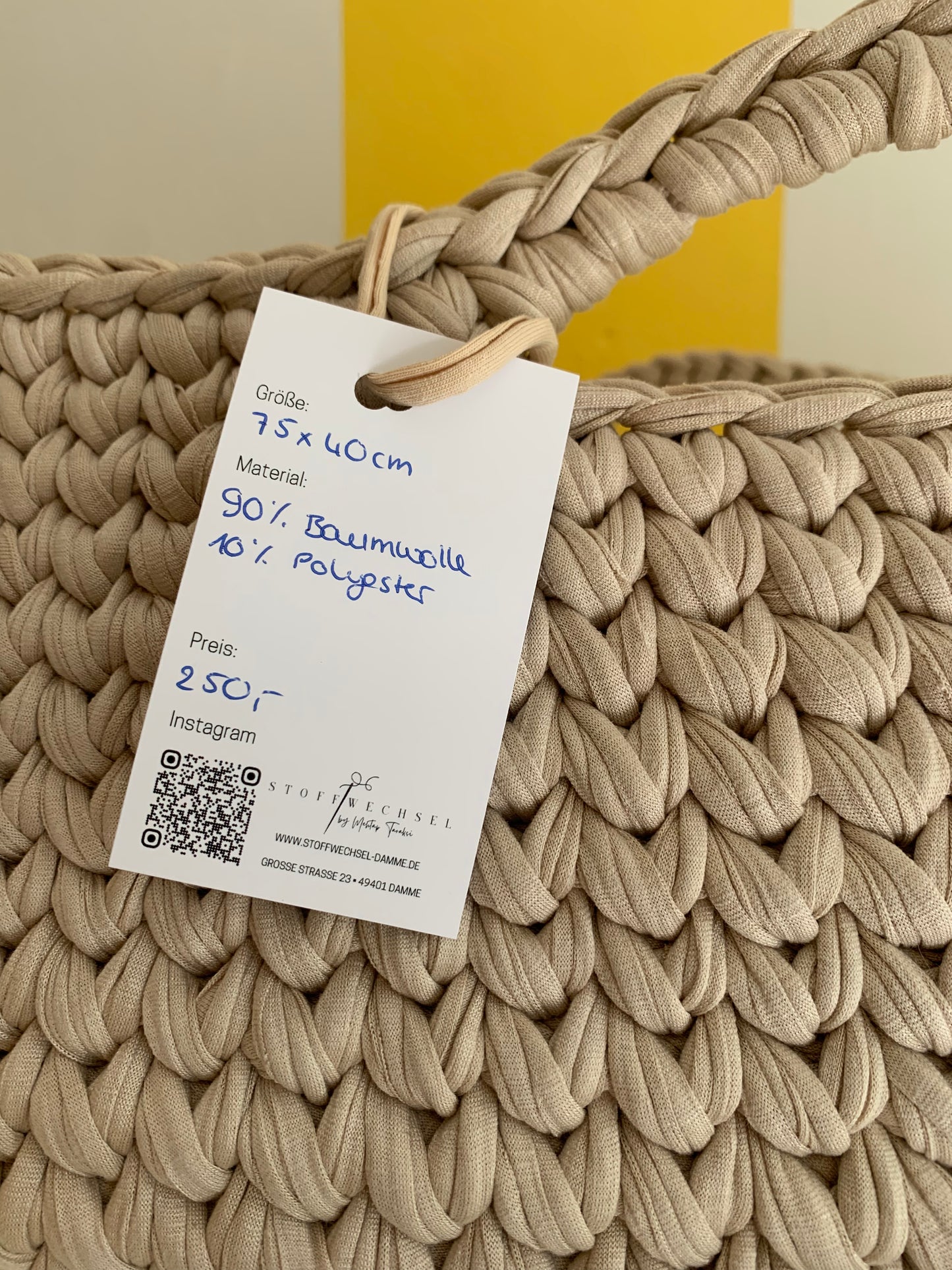 Moseskorb mit Matratze beige