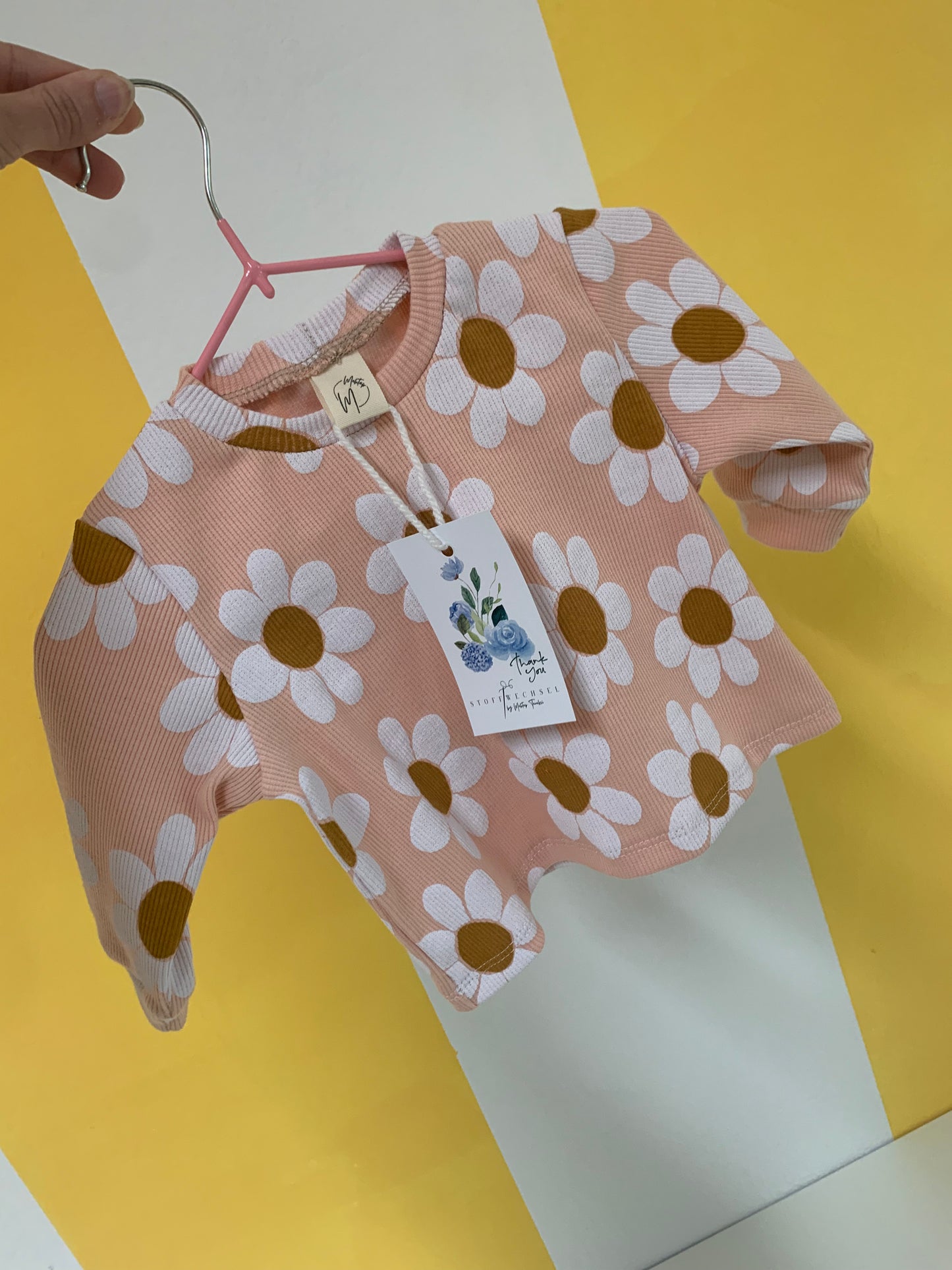 Pullover Blumen, rosa