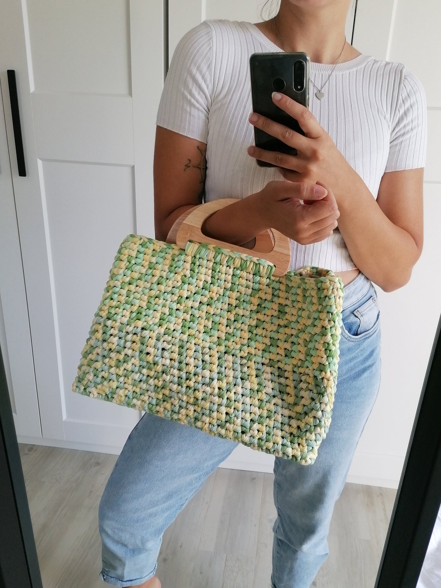 Handgefertigte große Shopper Tasche