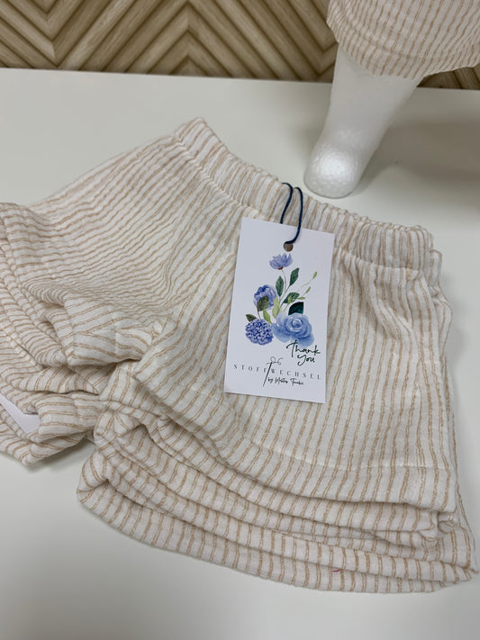 Musselin Shorts mit Streifen