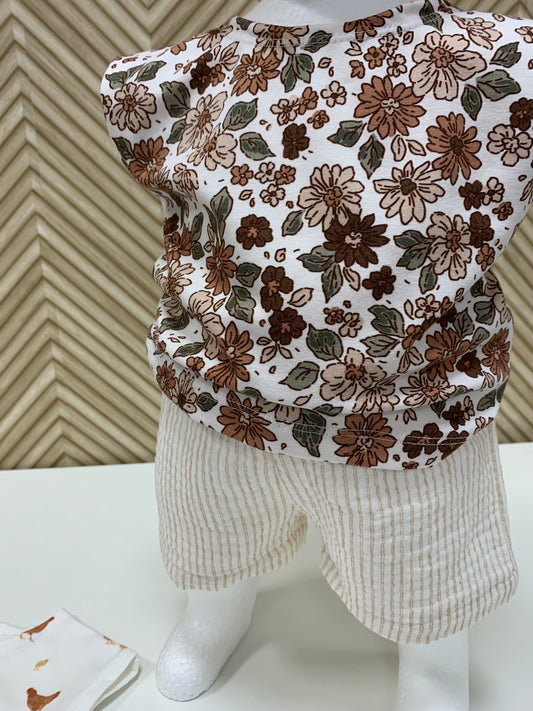 T-Shirt ohne Ärmel Flowerpower