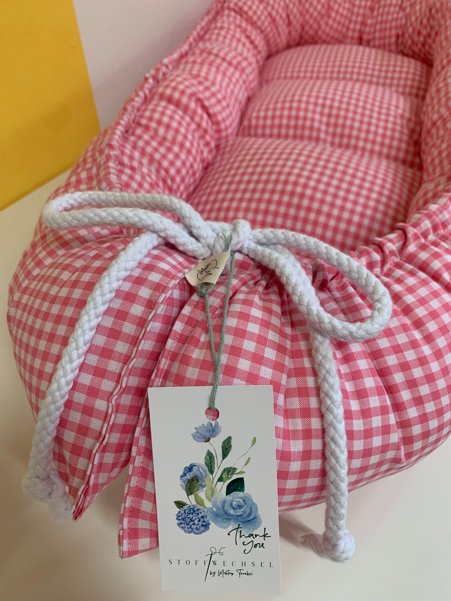 Babynestchen Karo pink