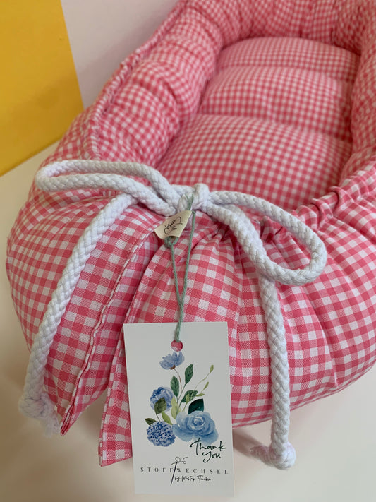 Babynestchen Karo pink