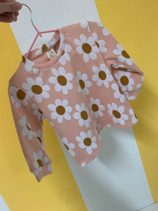 Pullover Blumen, rosa