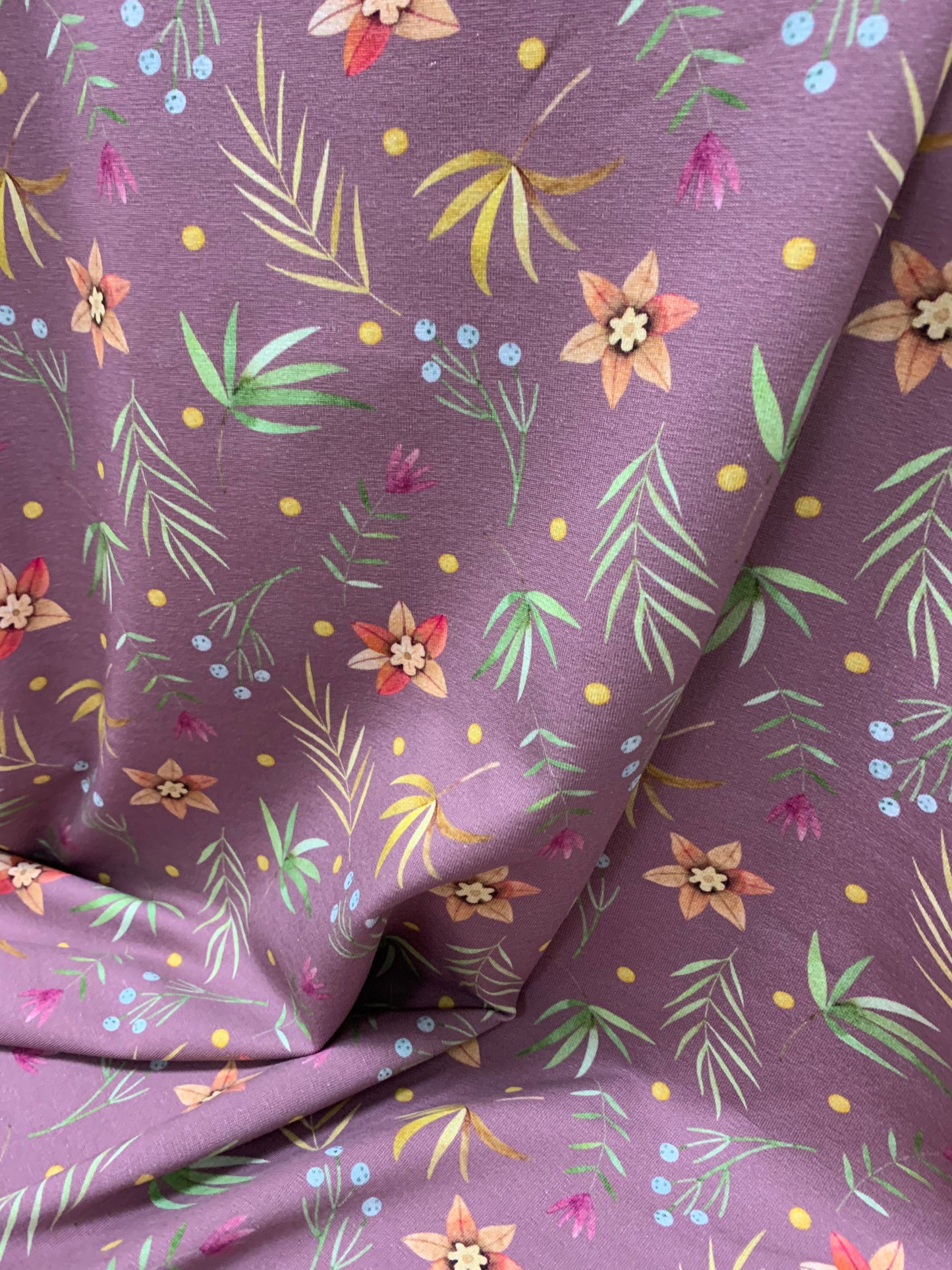 Jersey Blumen bunt